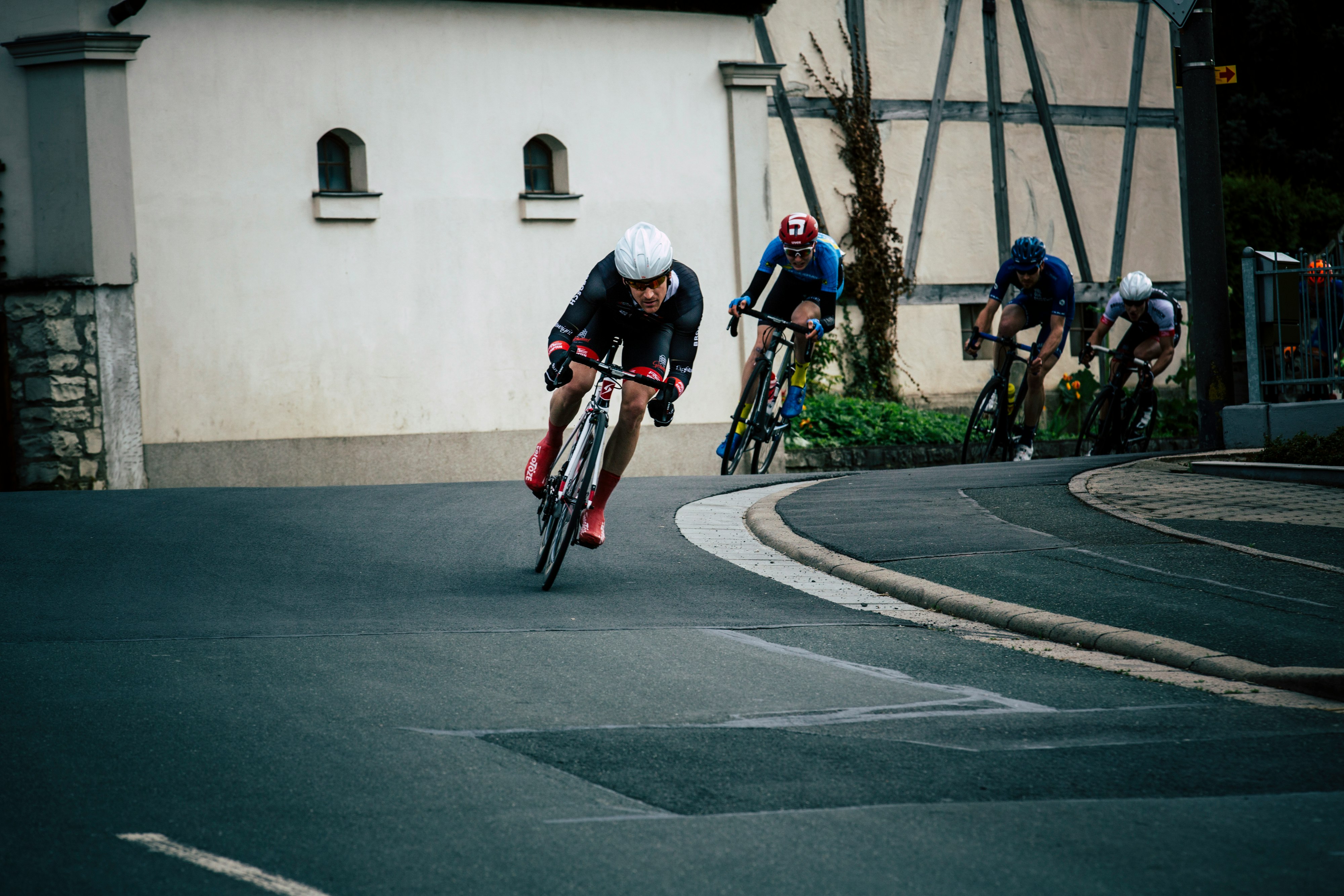 man driving the bicycle